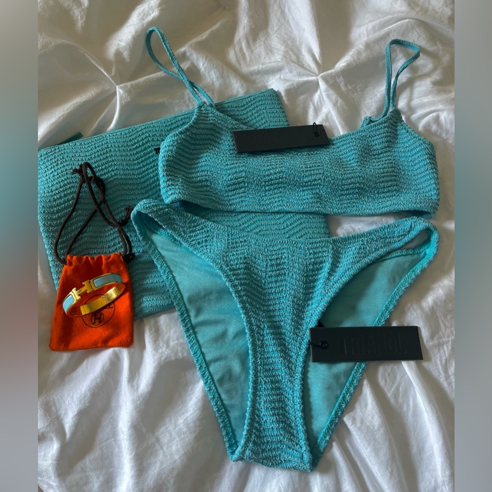 Hermes bracelet and triangl bathing suit bundle